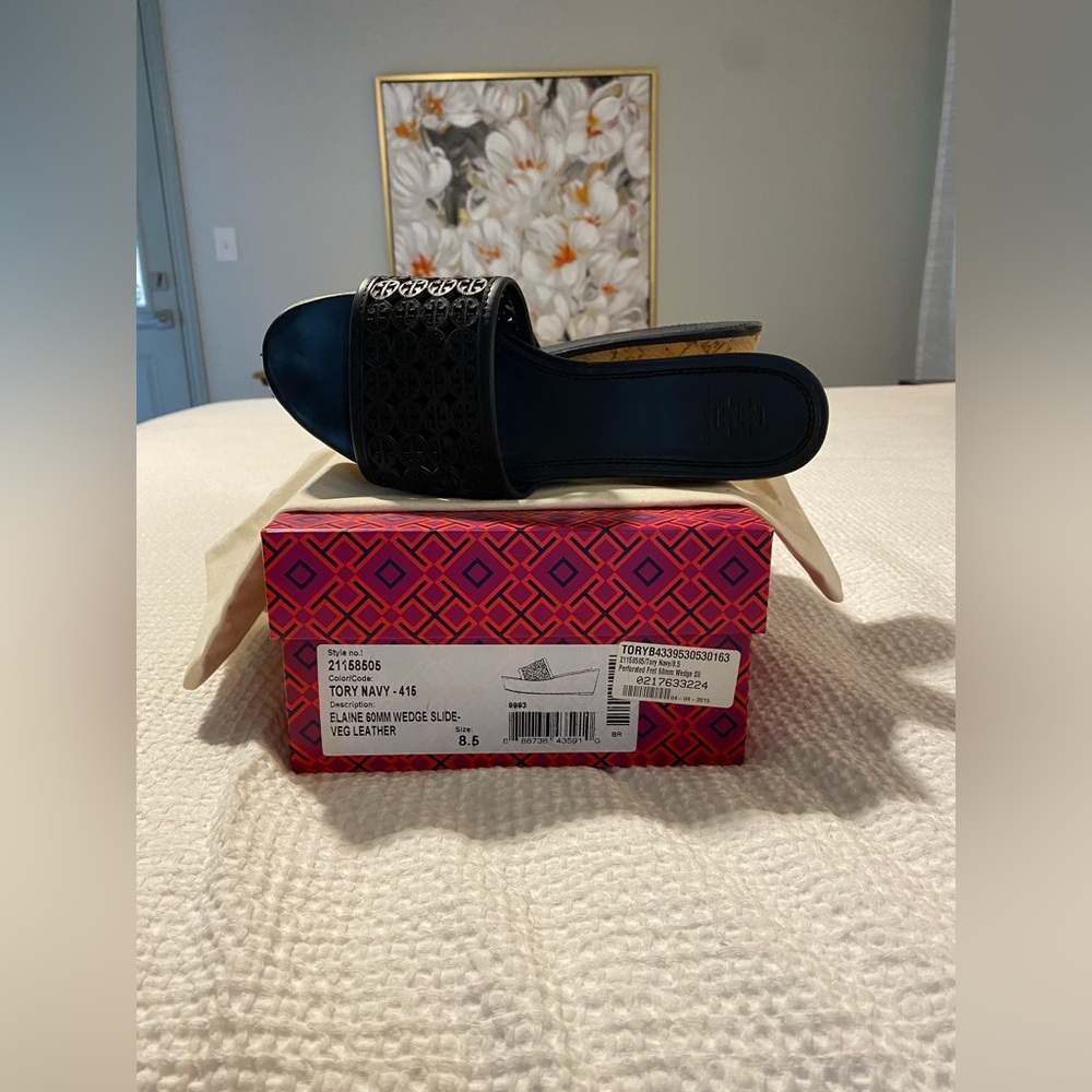Tory Burch Elaine Wedge Slide Size 8.5 - Picture 3 of 3